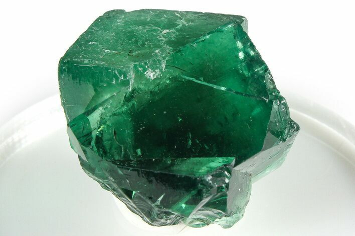 Fluorescent Green Fluorite Twins - Diana Maria Mine, England #379622